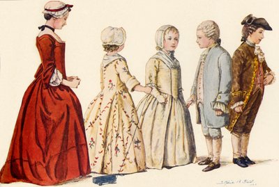 Kraliçe Anne, George I, II ve III 1702-1790, 1903, 1937 dönemlerinde çocuk kıyafetleri. by Sophie B. Steel