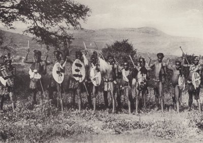 Kafir Savaşçıları (s / b fotoğraf) by South African Photographer