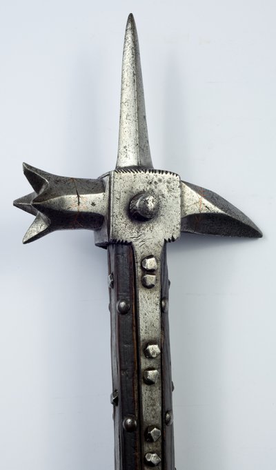 Warhammer for Foot Combat, c.1440 (bakır dolgulu demir ve ahşap) by Southern European