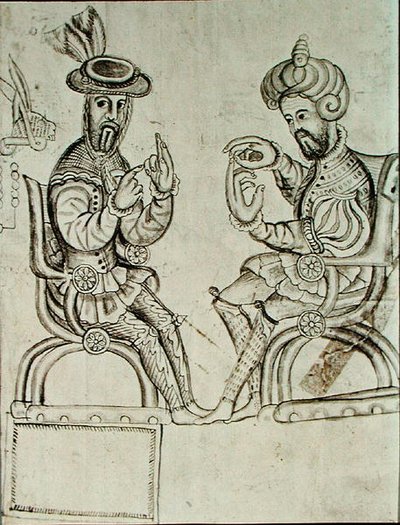 Yanhuitlan kodeksinin bir sayfasının faks kopyası (litografi) by Spanish Colonial (after)
