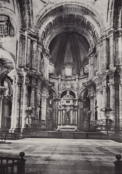 Cadiz: Katedralin İçi (s / b fotoğraf) by Spanish Photographer