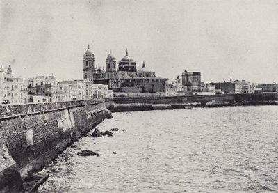 Cadiz: Güney Duvarları (s/b fotoğraf) by Spanish Photographer