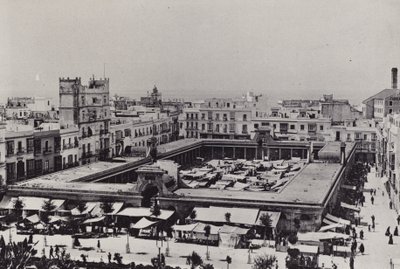 Cadiz: Plaza de Abastos (s/b fotoğraf) by Spanish Photographer