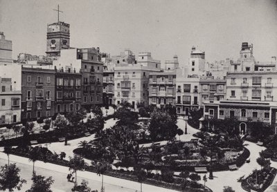 Cadiz: Plaza de Guerra Jimenez (s/b fotoğraf) by Spanish Photographer