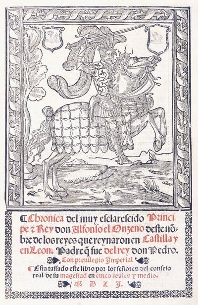 Alfonso XI, Kastilya ve Leon Kralı, At Sırtında, 1551 by Spanish School