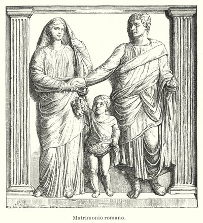 Antik Roma evliliği (lito) by Spanish School