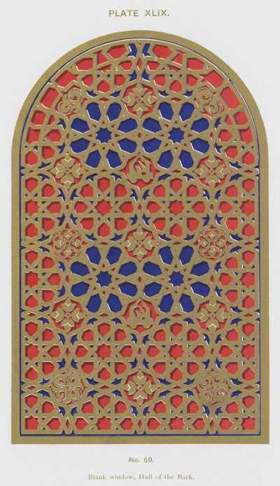 Boş pencere, Kabuk Salonu (renkli taş) by Spanish School