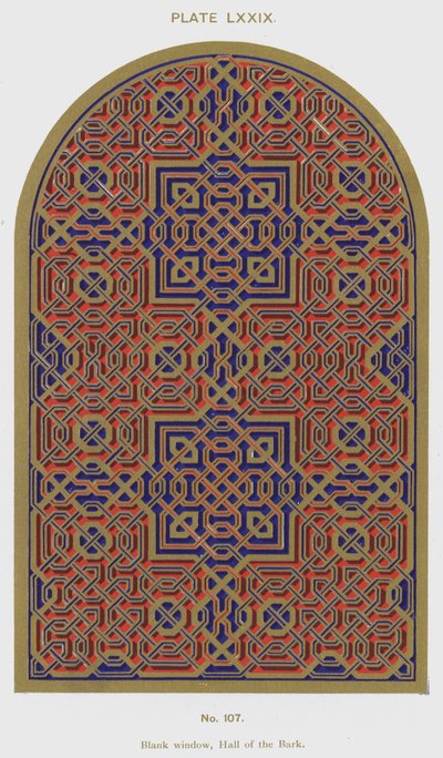 Boş pencere, Kabuk Salonu (renkli taş) by Spanish School
