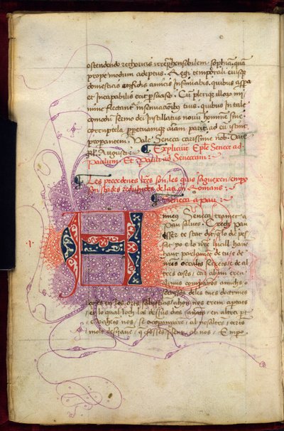 Burney 252, f. 4v, Pseudo-Seneca