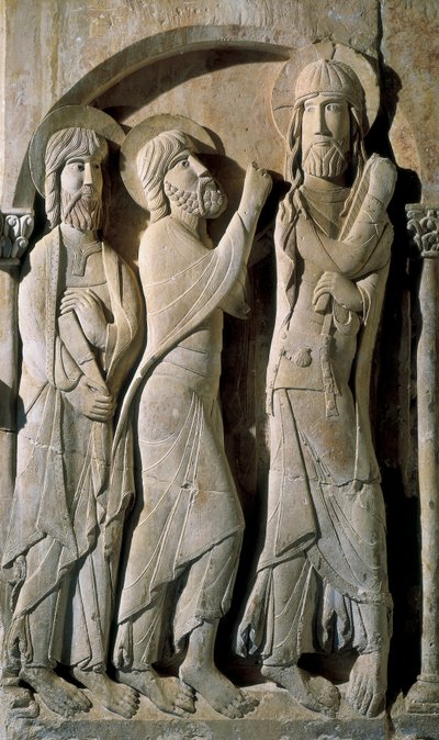 Siloslu Aziz Dominic'in ustası tarafından yapılan İsa ve Emmaus hacıları by Spanish School
