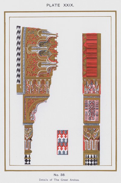 Büyük Kemerlerin Detayları (renkli taş) by Spanish School