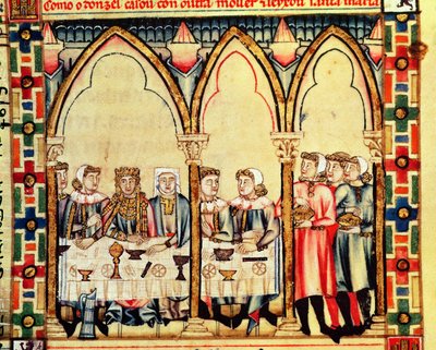 Fol.16v Nişan Ziyafeti, Alfonso X