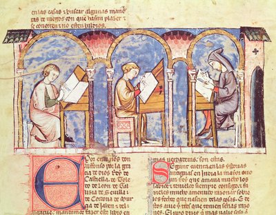 Fol.1v Oyun Masası Yapıcılar, Oyunlar, Satranç, Zar ve Tahtalar Kitabından, 1282 by Spanish School