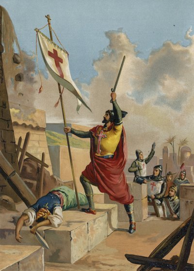 Godfrey of Bouillon, Frank şövalyesi ve haçlı, 11. Yüzyıl by Spanish School
