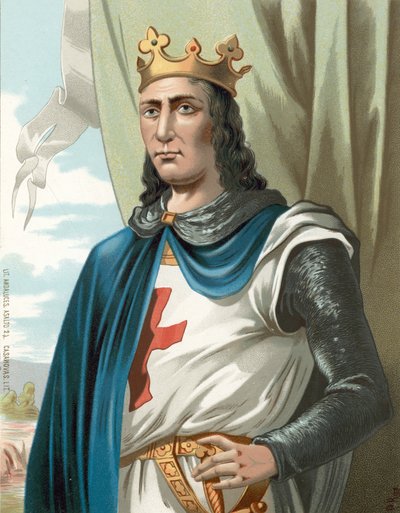 Fransa Kralı Louis IX veya Saint Louis by Spanish School