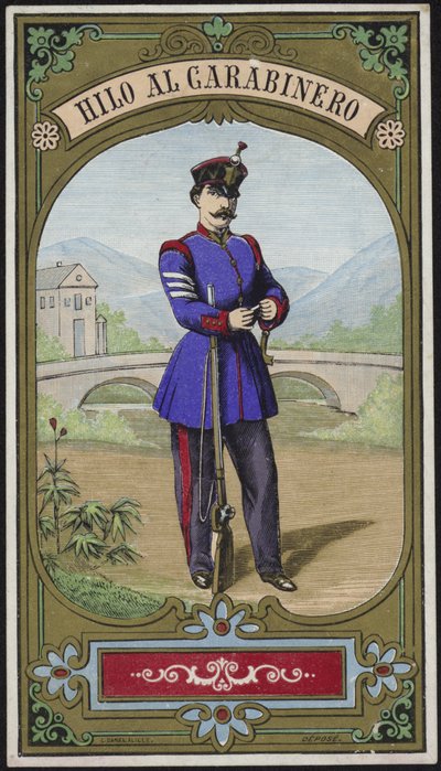 Polis ipliği için etiket by Spanish School