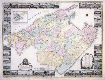 Mallorca Adası Haritası, 1785 by Spanish School