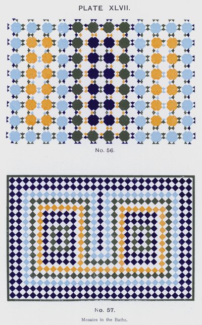 Hamamlardaki Mozaikler (renkli taş) by Spanish School