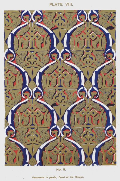 Panolardaki süslemeler, Cami Avlusu (renkli taş) by Spanish School