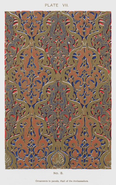 Panellerdeki süslemeler, Elçiler Salonu (renkli taş) by Spanish School