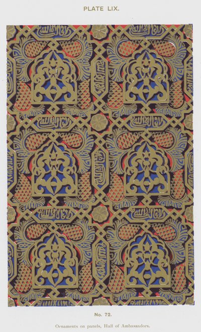 Panellerdeki süslemeler, Elçiler Salonu (renkli taş) by Spanish School
