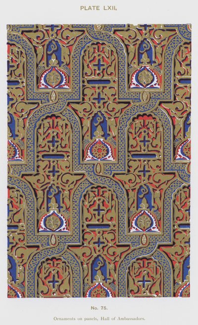 Panellerdeki süslemeler, Elçiler Salonu (renkli taş) by Spanish School
