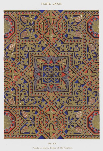 Duvarlardaki paneller, Esir Kulesi (renkli taş) by Spanish School