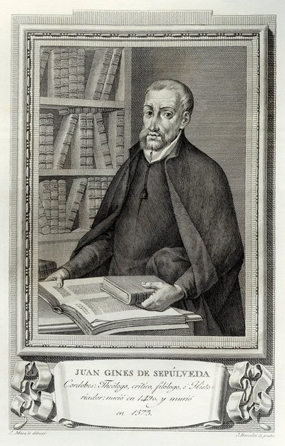 İspanyol hümanist ve dindar Juan Gines de Sepulveda'nın portresi (1490-1573) by Spanish School