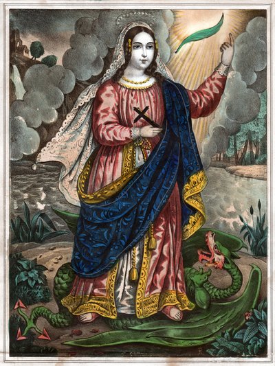 Antakya Aziz Margaret. (gravür, yaklaşık 1830) by Spanish School
