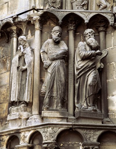 Santa Maria de Burgos 1221-1568, İspanya katedralinden heykel. Sarmental Kapısı by Spanish School