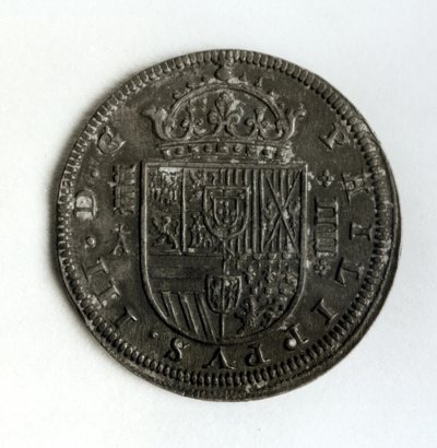 İspanya ve Portekiz Kralı III. Philip (1578-1621) (gümüş) dönemine ait dört reale gümüş taç para by Spanish School