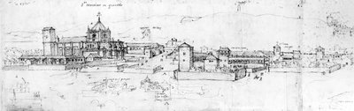 Granada şehir manzarasının taslağı by Spanish School