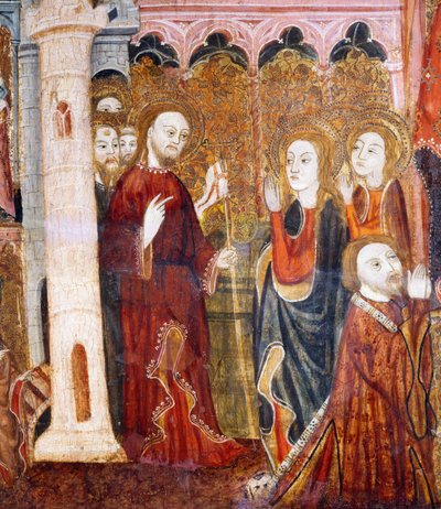 Aziz Lazarus, kız kardeşleri Martha ve Mary ile birlikte by Spanish School