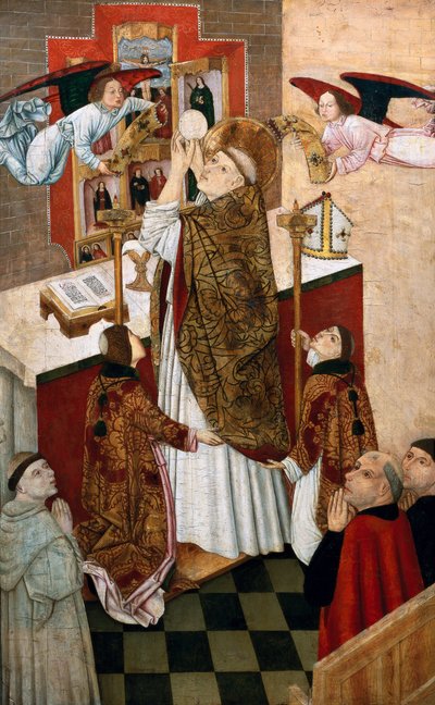 Aziz Martin Dağı. Kastilya Okulu'nun resmi (tahta üzerine yağlı boya) by Spanish School