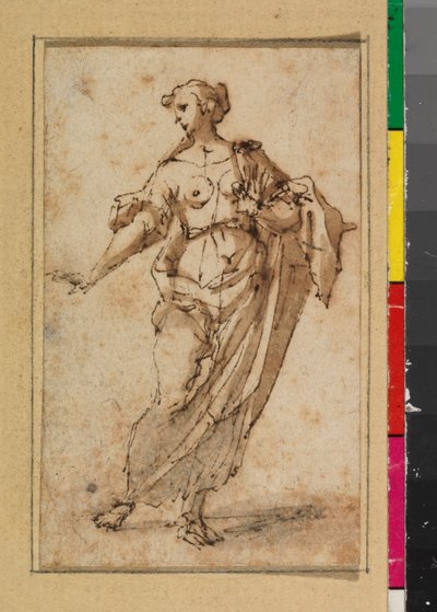 Ayakta duran kadın figürü, 1675-99 by Spanish School