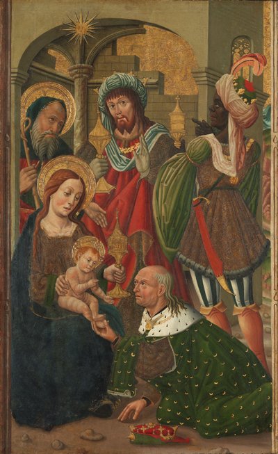 Kralların Tapınması, 1490 dolayları (panelde tempera) by Spanish School