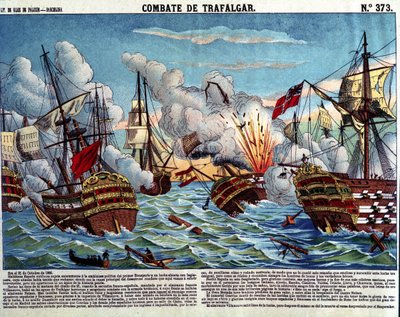 Trafalgar Savaşı, 21 Ekim by Spanish School