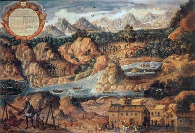 1524'te Guatemala'nın Fethi (panelde yağlı boya) by Spanish School