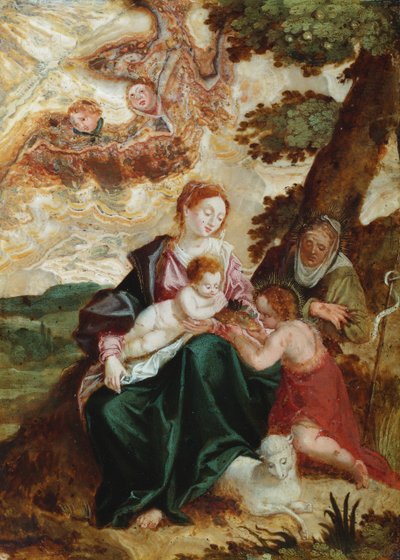 Kutsal Aile (yağlıboya) by Spanish School
