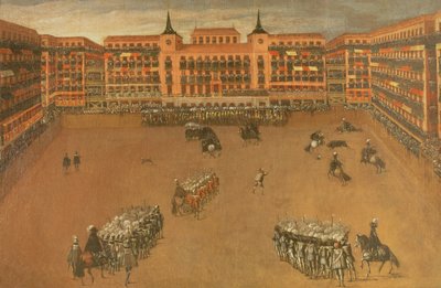 Büyük Boğa Festivali sırasında Madrid'deki Ana Meydan by Spanish School