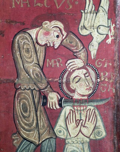 Antakya Aziz Margaret Şehitliği, Santa Margarida de Vilaseca Manastırı'ndan sunak cephesinden detay (meşe panel üzerinde tempera) by Spanish School