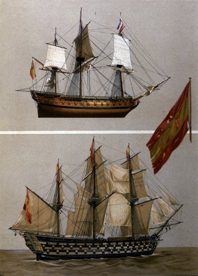 'Rayo' ve 'Santa Ana' (renkli taş) by Spanish School