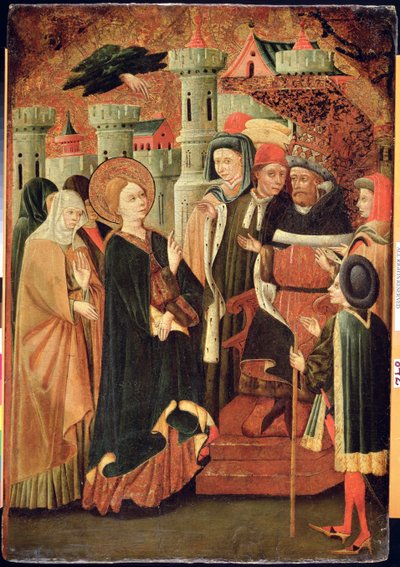 Kadının Kutsanması (panelde öfke) by Spanish School