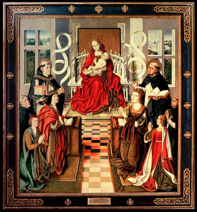 Katolik Kralların Bakiresi, c.1490 (panel üzerine yağlı boya) (ayrıntılar için bkz. 161527 ve 3947) by Spanish School