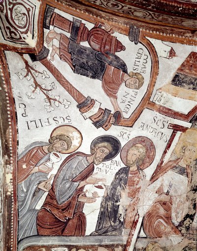 Ayların döngüsü: Bir hizmetçi havarilere bir içki sunar (Aziz Andre, Aziz Barthelemy ve Aziz Philip). San Isidoro