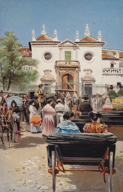 Boğalara by Spanish School