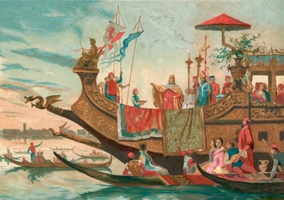 Venedik ve Adriyatik Düğünü by Spanish School