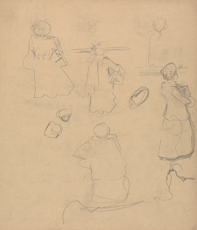 Altın Buzağı Mağarası: Paltolu ve Şapkalı Bir Kadın Üzerine Çalışmalar by Spencer Frederick Gore