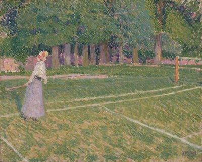 Hertingfordbury'de tenis by Spencer Frederick Gore