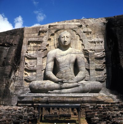 Polonnaruwa'lı Gal Vihare Budası (Sri Lanka) (Kral Parakrama Bahu'ya atfedilir). by Sri Lankan School